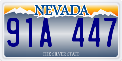NV license plate 91A447