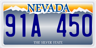 NV license plate 91A450