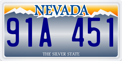 NV license plate 91A451