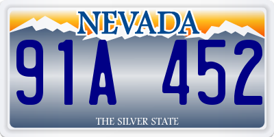 NV license plate 91A452
