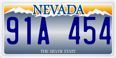 NV license plate 91A454