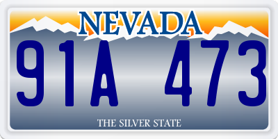 NV license plate 91A473