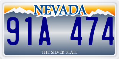 NV license plate 91A474