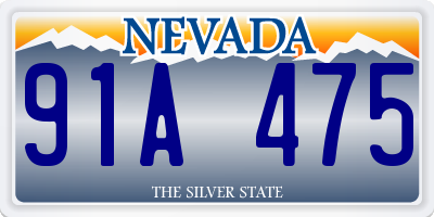 NV license plate 91A475