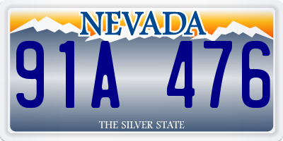 NV license plate 91A476