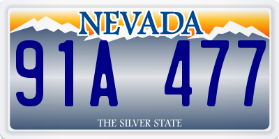 NV license plate 91A477
