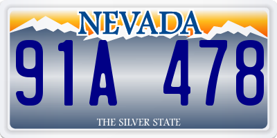 NV license plate 91A478