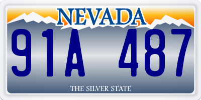 NV license plate 91A487