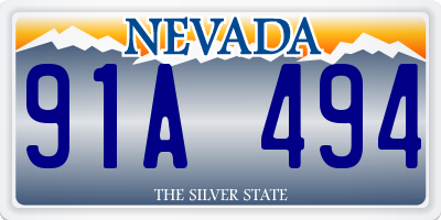 NV license plate 91A494