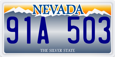 NV license plate 91A503