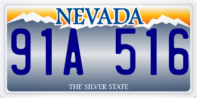 NV license plate 91A516
