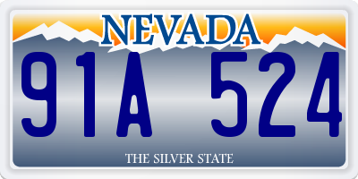 NV license plate 91A524