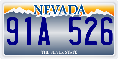 NV license plate 91A526