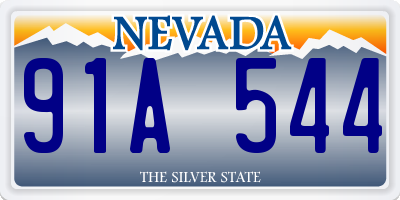 NV license plate 91A544