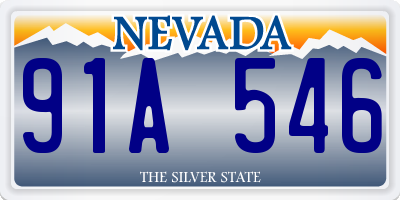 NV license plate 91A546