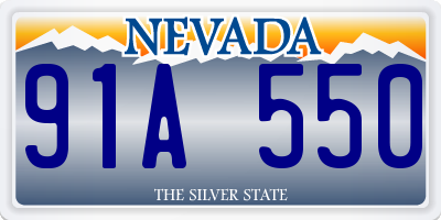 NV license plate 91A550