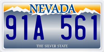 NV license plate 91A561