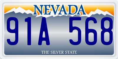NV license plate 91A568