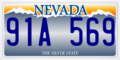 NV license plate 91A569