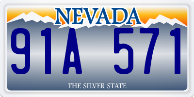 NV license plate 91A571