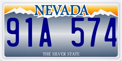 NV license plate 91A574