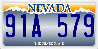NV license plate 91A579