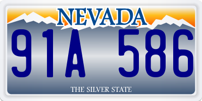 NV license plate 91A586