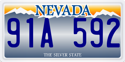 NV license plate 91A592