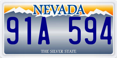 NV license plate 91A594