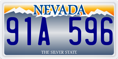 NV license plate 91A596