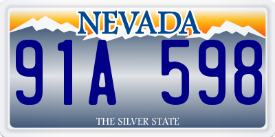 NV license plate 91A598