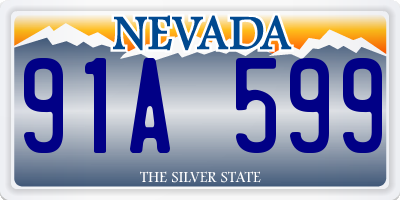 NV license plate 91A599