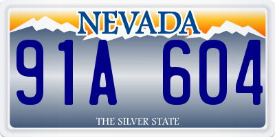 NV license plate 91A604
