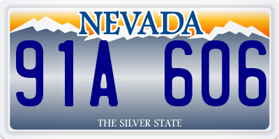 NV license plate 91A606