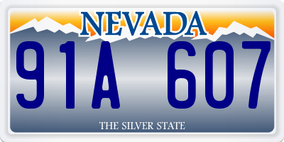 NV license plate 91A607