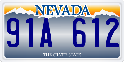 NV license plate 91A612