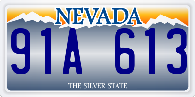 NV license plate 91A613