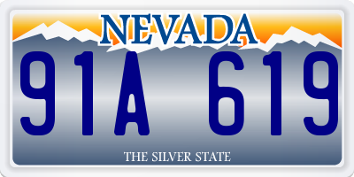 NV license plate 91A619