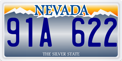 NV license plate 91A622