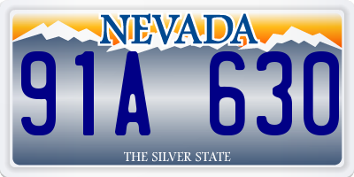 NV license plate 91A630