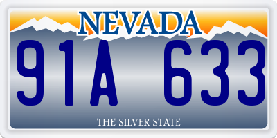 NV license plate 91A633