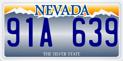 NV license plate 91A639