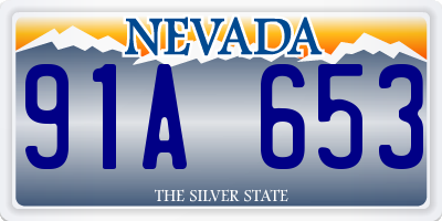 NV license plate 91A653