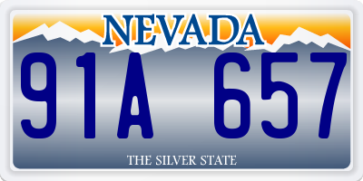 NV license plate 91A657