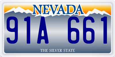 NV license plate 91A661