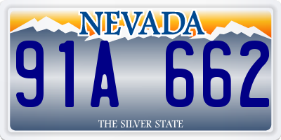 NV license plate 91A662