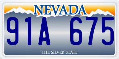 NV license plate 91A675