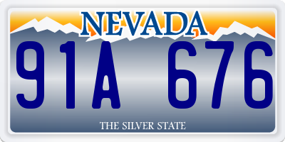 NV license plate 91A676