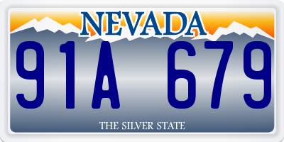 NV license plate 91A679