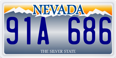 NV license plate 91A686